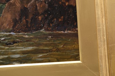 Lot 7 - Richard Wane (1852-1904) North Wales coastal scene