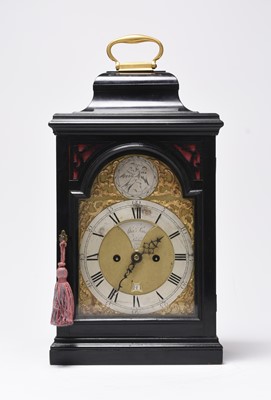 Lot 80 - A good ebonised bracket clock, Charles Sims, London