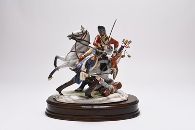 Lot 159 - Limited edition Michael Sutty Battle of Waterloo porcelain figural group