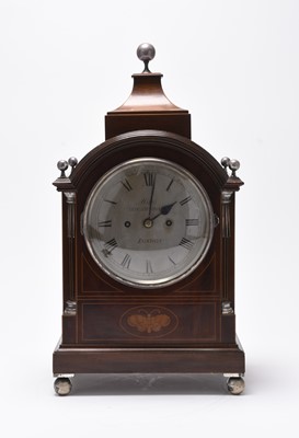 Lot 83 - An early 19th century inlaid mahogany bracket clock, Septimus Miles, London