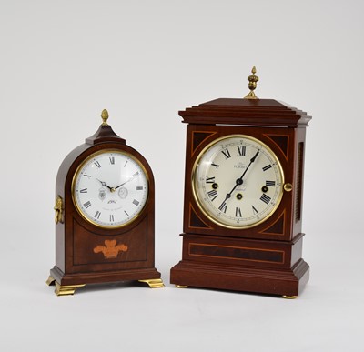 Lot 258 - Two reproduction mantel clocks: Forbes of Liverpool and Comitti of London