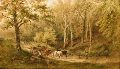 Lot 44 - Henry Earp Senior (1831-1914) Logging in a Woodland