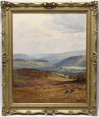 Lot 39 - Sam Garratt (1814-1946) A Rider in a Hilly Landscape