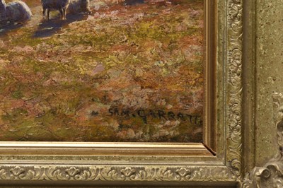 Lot 39 - Sam Garratt (1814-1946) A Rider in a Hilly Landscape