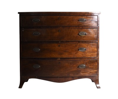 Lot 108 - A George III mahogany bow front chest of drawers