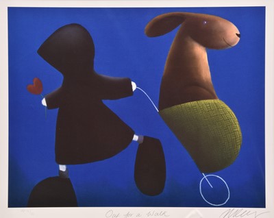Lot 238 - Mackenzie Thorpe (b.1956) Out for a Walk