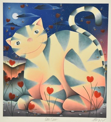 Lot 239 - Mackenzie Thorpe (b.1956) Love Cat
