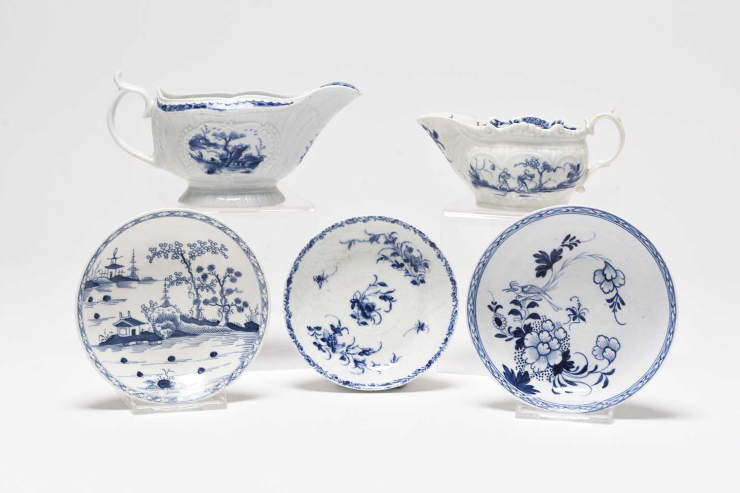 Lot 2 - Worcester, Lowestoft and Philip Christian (Liverpool) porcelain, 18th century