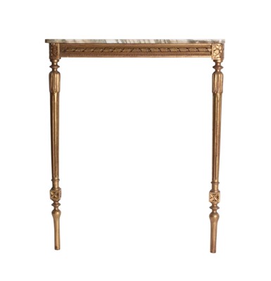 Lot 112 - A Regency revival giltwood marble topped console table