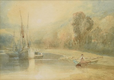 Lot 80 - Four River and Maritime Scenes 19th century Watercolours (4)