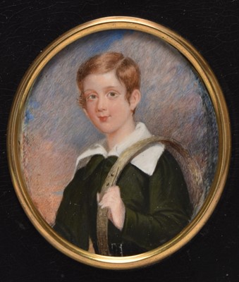 Lot 177 - English School (19th century) Two miniature portraits on ivory, by Henry Wilkin and after Richard Cosway (2)