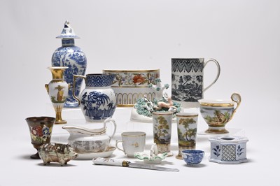 Lot 73 - Assorted collection of English and European ceramics, mainly 19th century