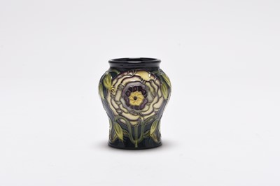 Lot 148 - A small Moorcroft 'Eustoma' vase designed by Carole Lovatt for the Connoisseur Collection