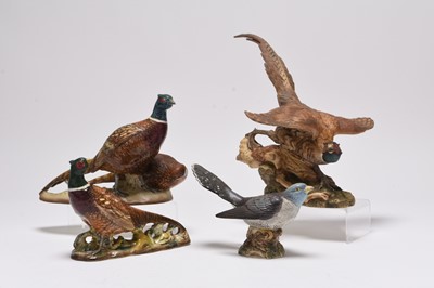 Lot 124 - Three Beswick Pheasants and one Beswick Cuckoo