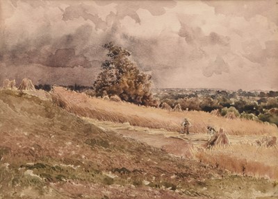 Lot 64 - Edward William Cooke (1811-1880) A Cornfield in Surrey