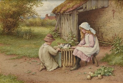 Lot 289 - Charles Edward Wilson (1854-1941) Between School Hours