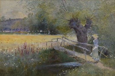 Lot 253 - Thomas Mackay (1851-1920) A Field Near Stratford