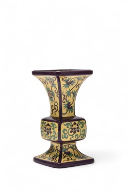 Lot 83 - A Japanese cloisonne Gu form vase, Inaba mark, Meiji era