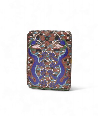 Lot 50 - A Chinese cloisonne card case, Qing Dynasty