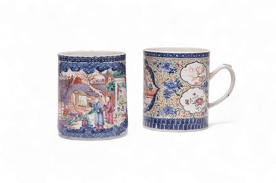 Lot 37 - Two Chinese export porcelain mugs, 18th century