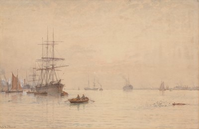 Lot 212 - George Stansfield Walters (1838-1924) Harbour Scene