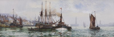 Lot 10 - Frederick William Scarborough (1896-1939) The Lower Habour, Whitby