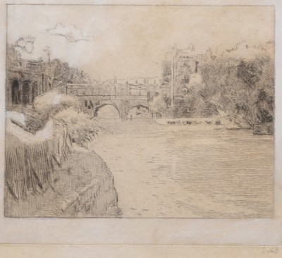 Lot 120 - Walter Richard Sickert A.R.A (British, 1860-1942) Bath, Pulteney Bridge