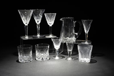 Lot 190 - Waterford Crystal 'Sheila' drinking glass suite with set of 14 Tudor Crystal whisky glasses