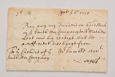 Lot 164 - South Sea Company 18th century letter