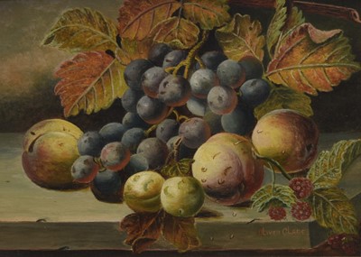 Lot 326 - Oliver Clare (1853-1927) Still Life of Fruits, a pair (2)