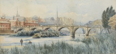 Lot 252 - Henry Walton (19th Century) View of the English Bridge, Shrewsbury, over River Severn