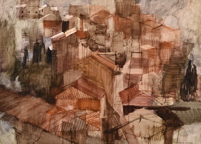 Lot 37 - Frederick Donald Blake (1908-1997) Village near La Spezia