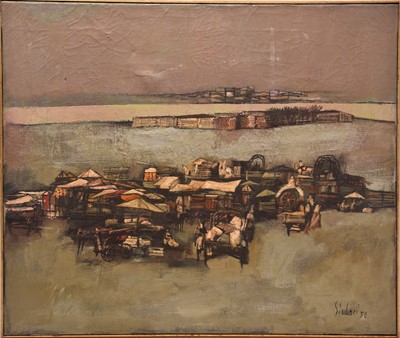 Lot 116 - Nicola Simbari (Italian 1927-2012) Encampment