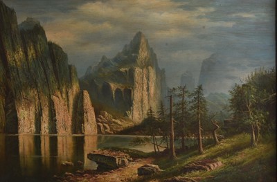 Lot 292 - Mountainous Lake Scene