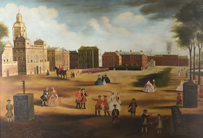 Lot 144 - After Samuel Wale (1721-1786) A view of the Horse Guards, London