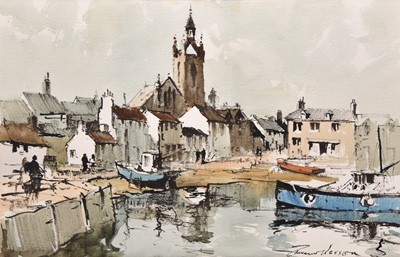 Lot 150 - Edward Wesson (1910-1983) Harbour Scene