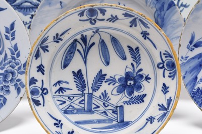 Lot 3 - Nine Delft plates, 18th century