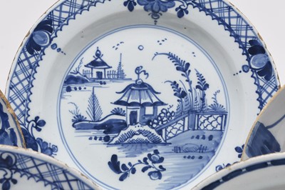 Lot 3 - Nine Delft plates, 18th century