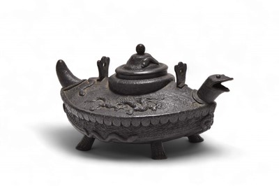 Lot 42 - A Chinese cast bronze kettle censer
