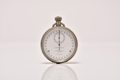 Lot 424 - Smith & Son: A nickel cased military issue Chronoscope pocket chronometer