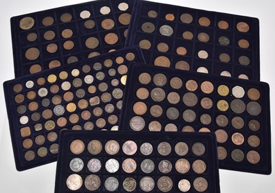 Lot 167 - A collection of UK and foreign silver, cupro-nickel, copper and bronze coins and tokens