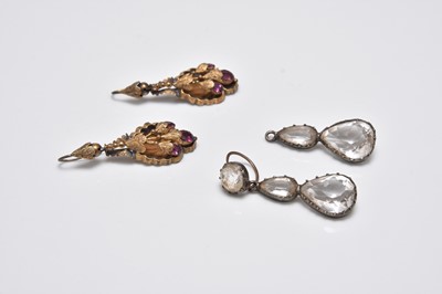 Lot 296 - Two pairs of ear pendants