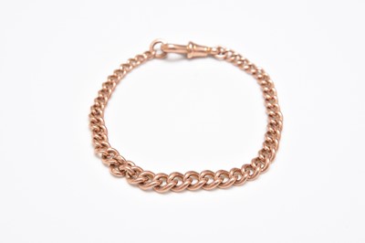Lot 228 - A 9ct rose gold curb link chain bracelet