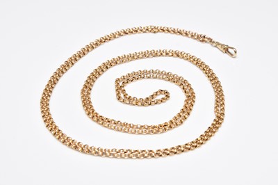 Lot 235 - A yellow metal guard chain