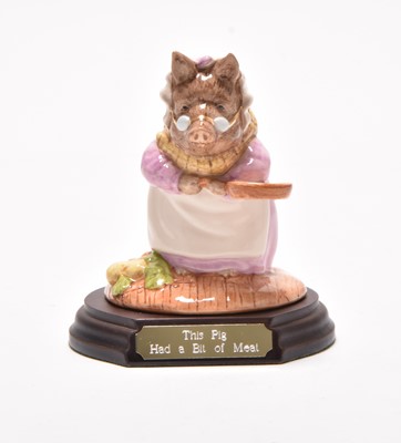Lot 376 - Limited edition Beswick Beatrix Potter figure 'This Pig had a Bit of Meat'