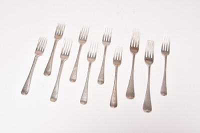 Lot 89 - A collection of silver forks