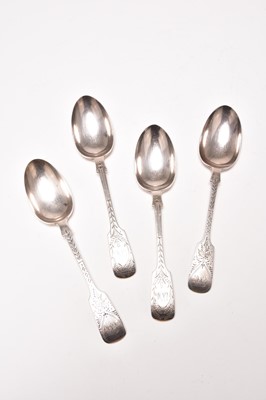 Lot 86 - Four silver tablespoons