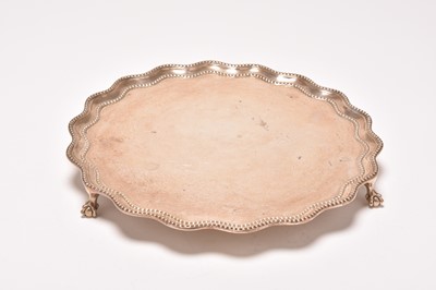 Lot 136 - A Victorian silver salver