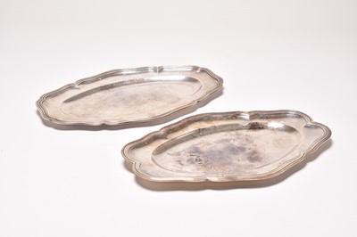 Lot 55 - Two French silver trays