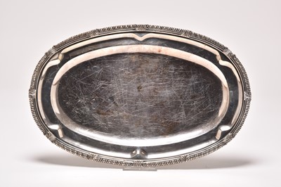 Lot 72 - A white metal tray